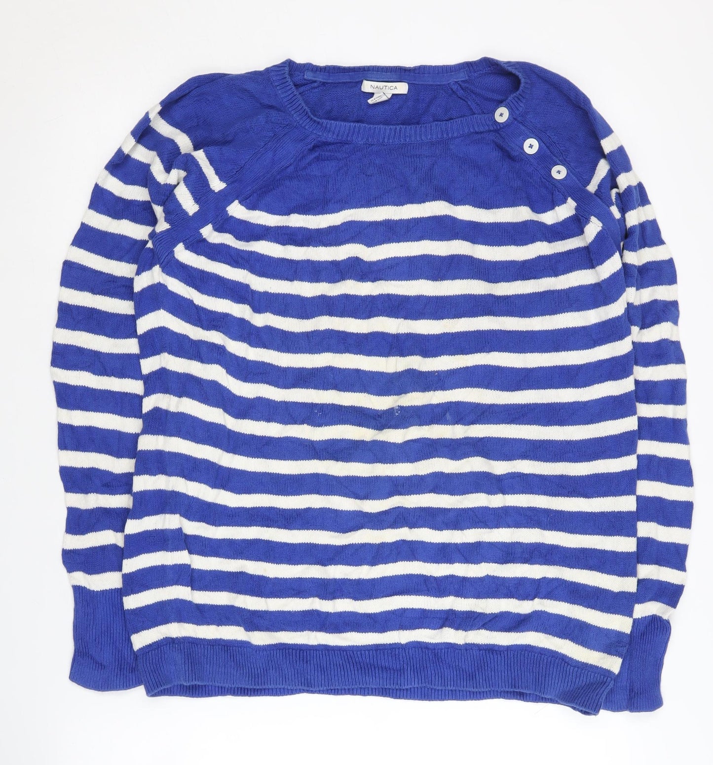 Womens UK Size XL Nautica Blue Pullover Jumper