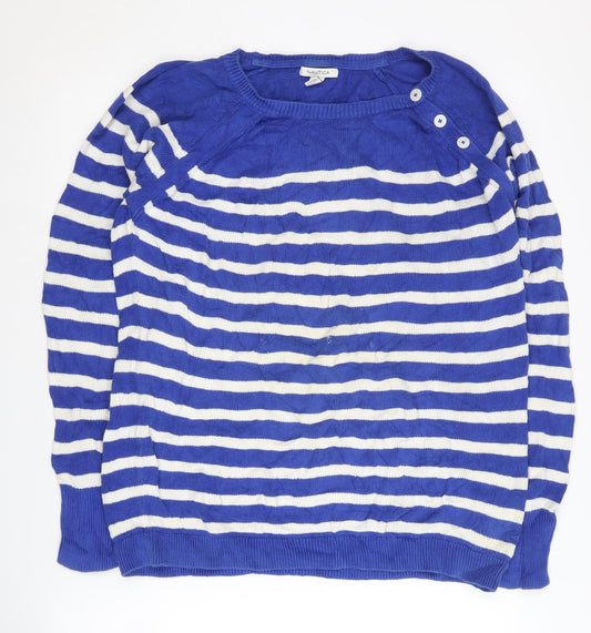 Womens UK Size XL Nautica Blue Pullover Jumper