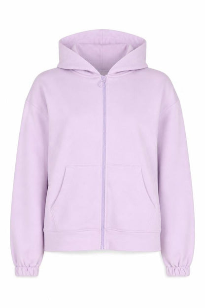 Stradivarius Women's Purple Full Zip Hoodie Size 12