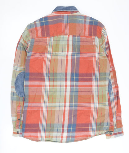 Next Men's Multicoloured Plaid Shirt, M, Long Sleeve