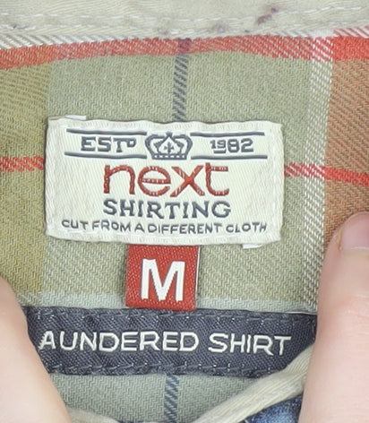 Next Men's Multicoloured Plaid Shirt, M, Long Sleeve