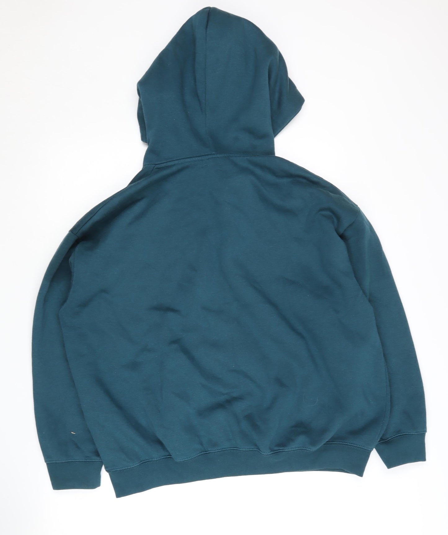 Boohoo Unisex Blue Pullover Hoodie L