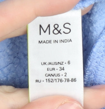 Womens UK Size 6 Marks and Spencer Blue Pullover Sweatshirt