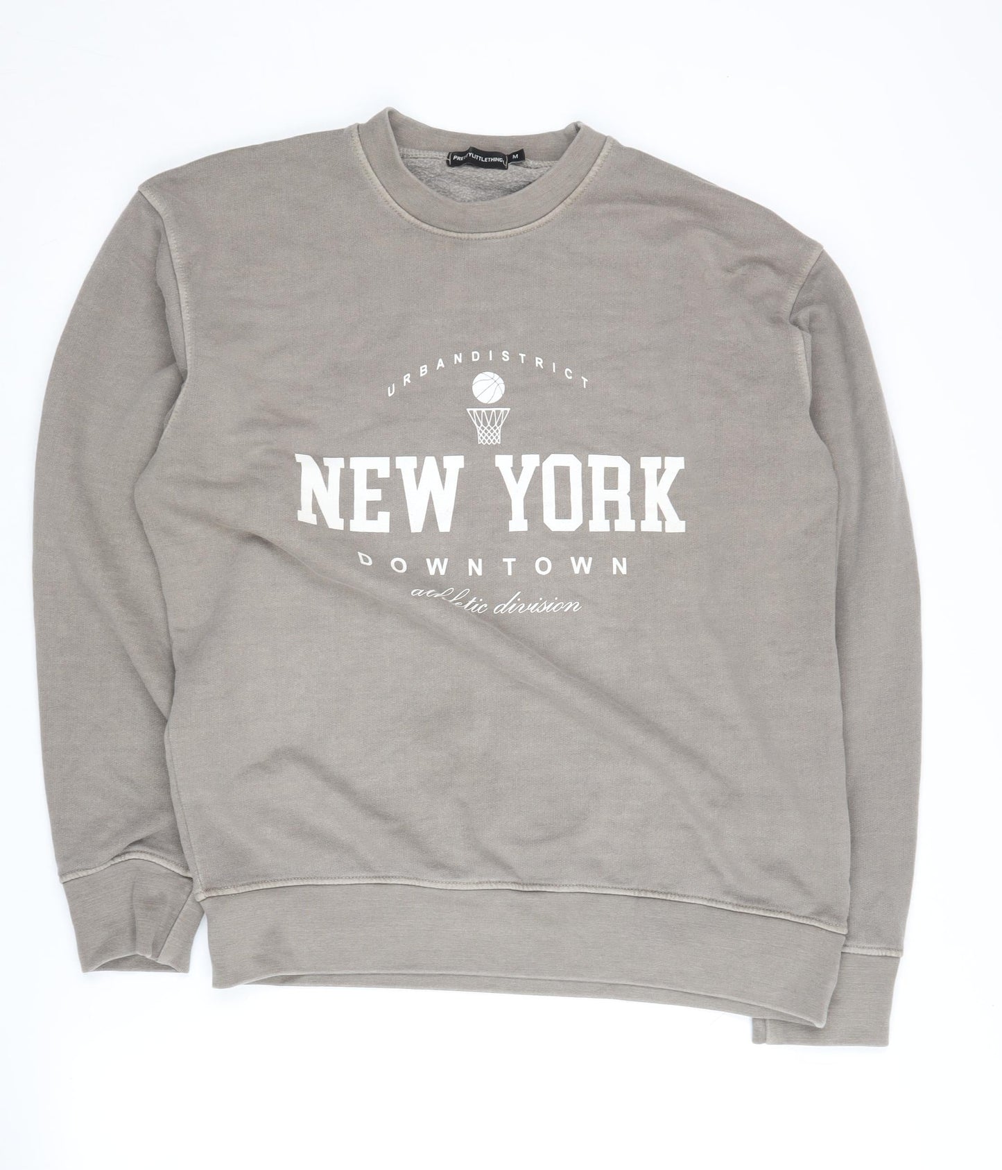 PrettyLittleThing Women's Grey Pullover Sweatshirt M
