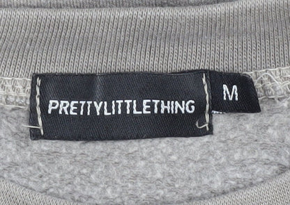 PrettyLittleThing Women's Grey Pullover Sweatshirt M
