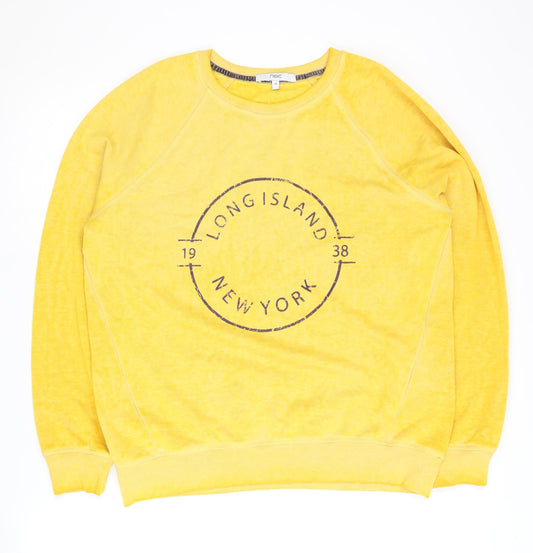 Womens UK Size M NEXT Yellow Sweatshirt Sweatshirt