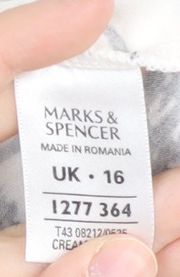 Womens UK Size 16 Marks and Spencer Multicoloured Basic Blouse