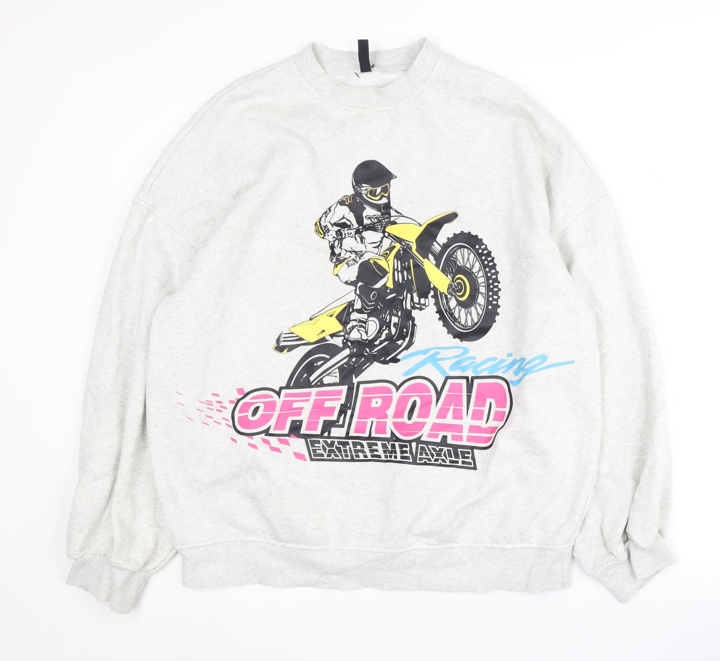 Unisex Adults UK Size S H&M Grey Pullover Sweatshirt