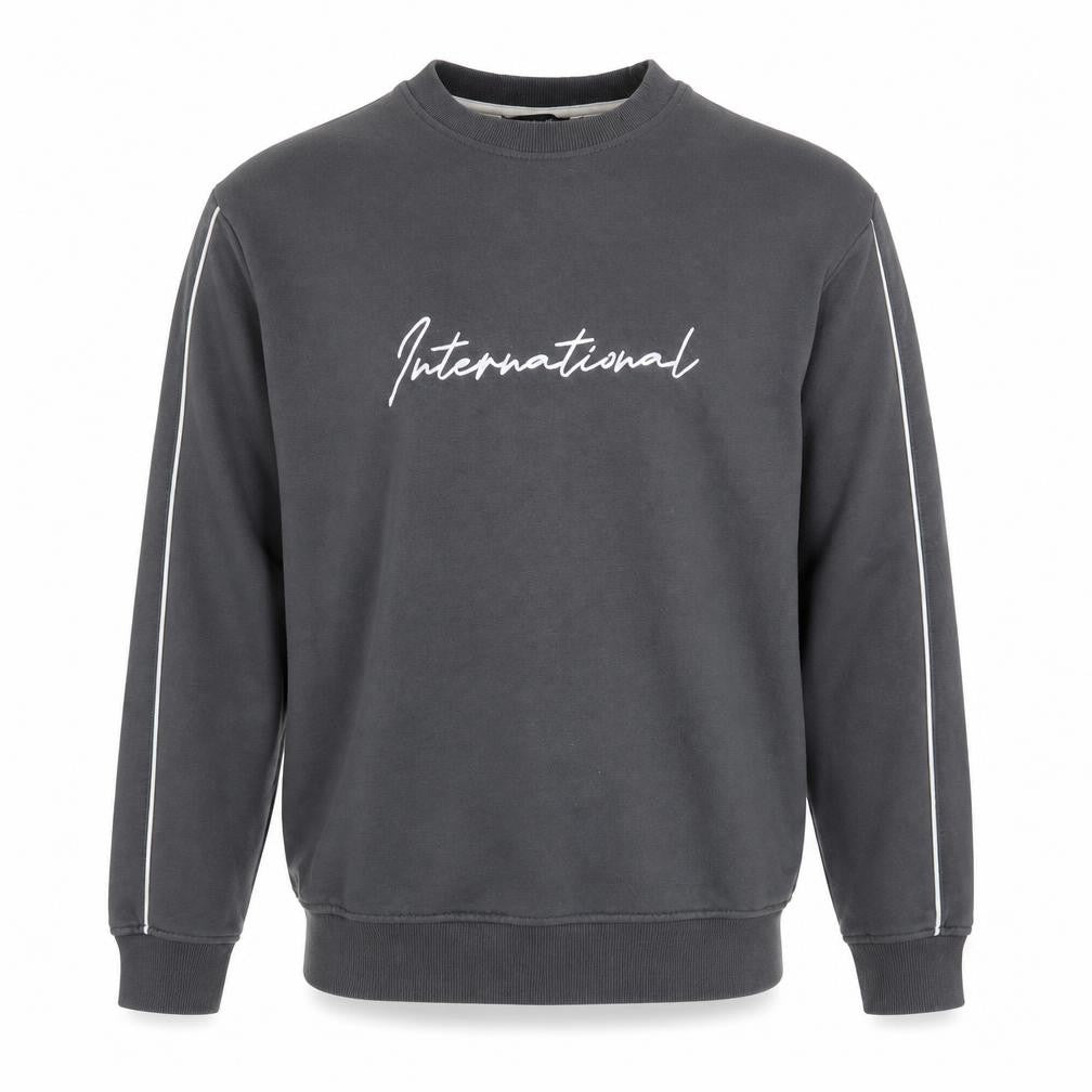 Mens UK Size L New Look Grey Pullover Sweatshirt