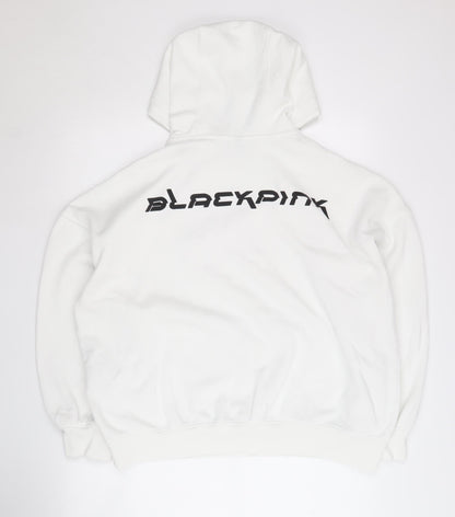 Womens UK Size M H&M Divided White Pullover Hoodie