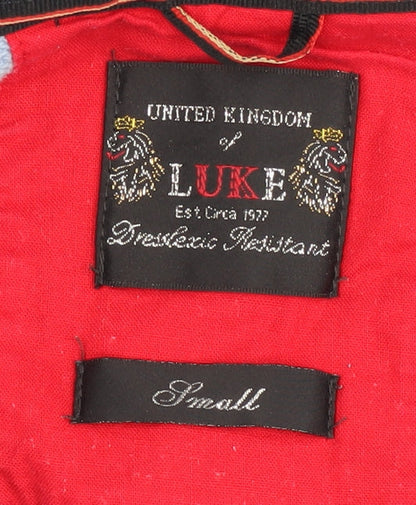 Mens UK Size S Luke Blue Pullover Hoodie