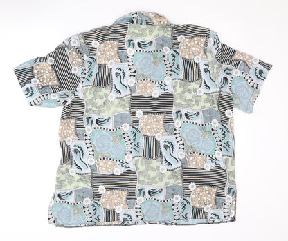 Design Essentials Women's Multicoloured Plus Button-Up