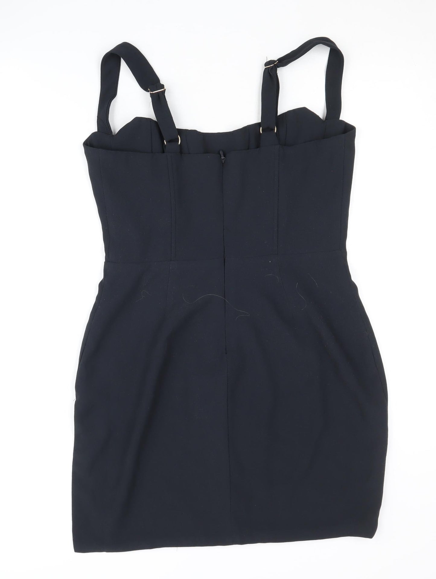 Oh Polly Black Women's Dress, Size 10, Strappy Sleeves