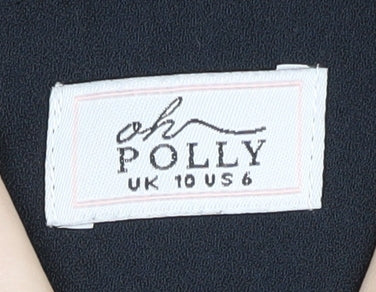 Oh Polly Black Women's Dress, Size 10, Strappy Sleeves