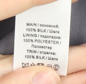 Monsoon Women's Grey 3/4 Sleeve V-Neck Dress