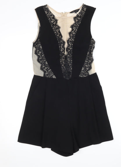 New Look Women’s Black Lace Playsuit Size 8