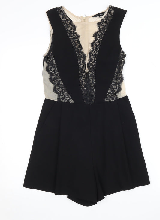 New Look Women’s Black Lace Playsuit Size 8