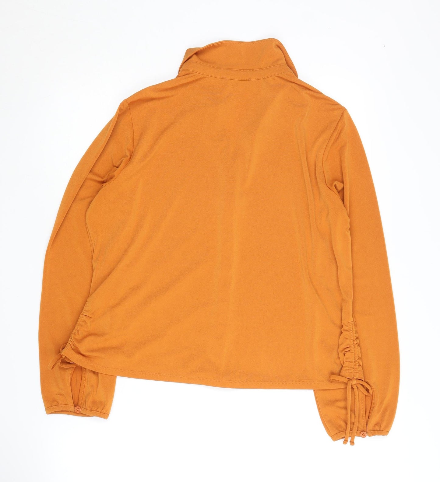 Womens UK Size L Adrianna Papell Orange Basic Button-Up