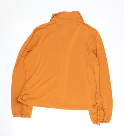 Womens UK Size L Adrianna Papell Orange Basic Button-Up