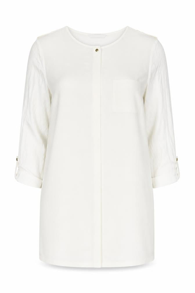 Womens UK Size 16 Marks and Spencer White Basic Button-Up