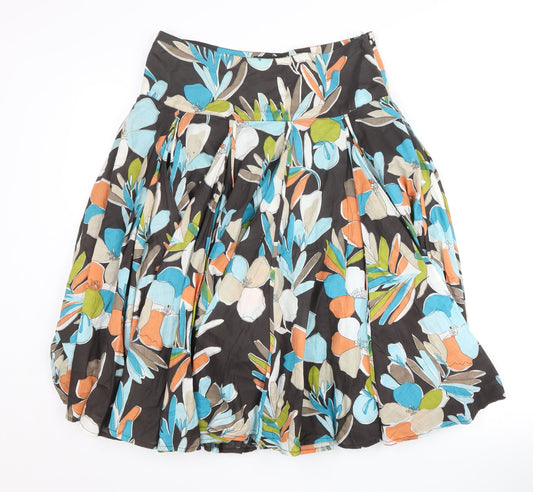 Linea Women's Multicoloured Floral Skirt Size 8