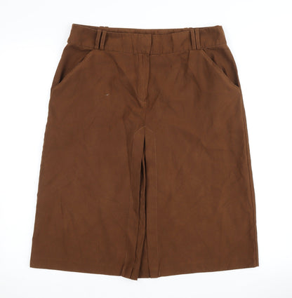 M&Co Women's Brown Skirt Size 12 with Pockets