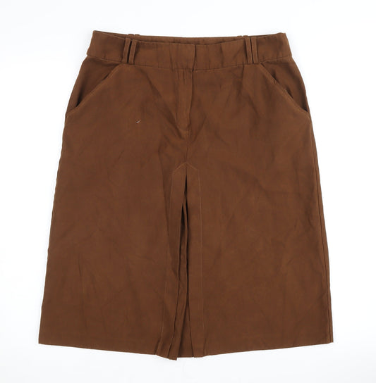 M&Co Women's Brown Skirt Size 12 with Pockets