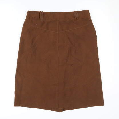 M&Co Women's Brown Skirt Size 12 with Pockets