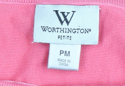 Worthington Women's Pink Petite Pullover Jumper