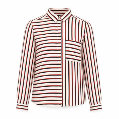 New Look Women's Multicoloured Striped Button-Up Shirt