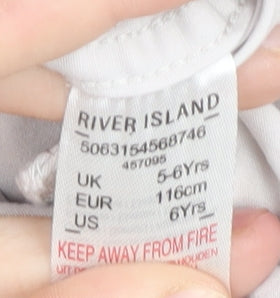 River Island Boys White Hooded Jacket 5-6 Years