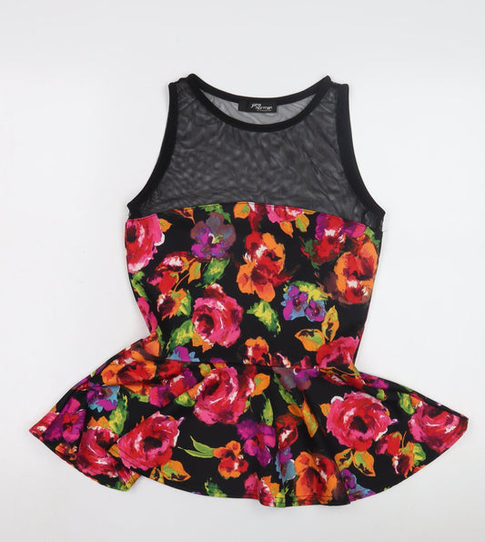 Jane Norman Women's Multicoloured Floral Tank Top Size 10