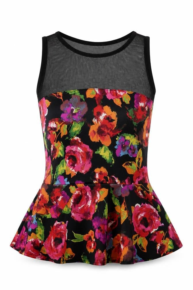 Womens UK Size 10 Jane Norman Multicoloured Basic Tank