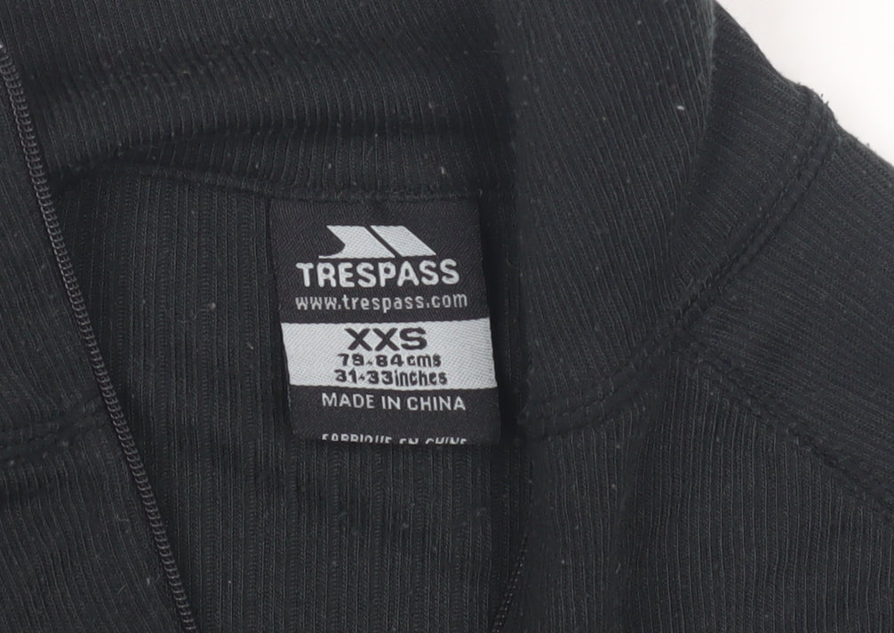 Trespass Women's Black 1/4 Zip Long Sleeve Top 2XS