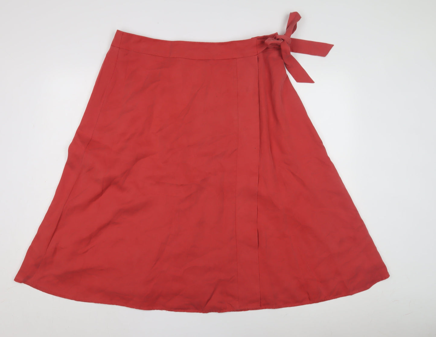 Eastex Women's Red A-Line Skirt Size 16 with Bow Accent