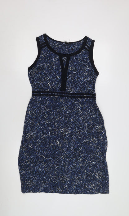 Debenhams Women's Blue Sheath Dress Size 12