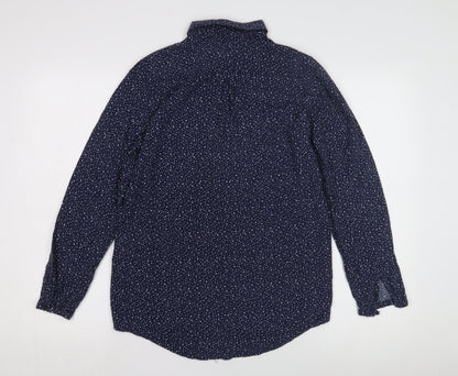 Womens UK Size 6 Joules Blue Basic Button-Up