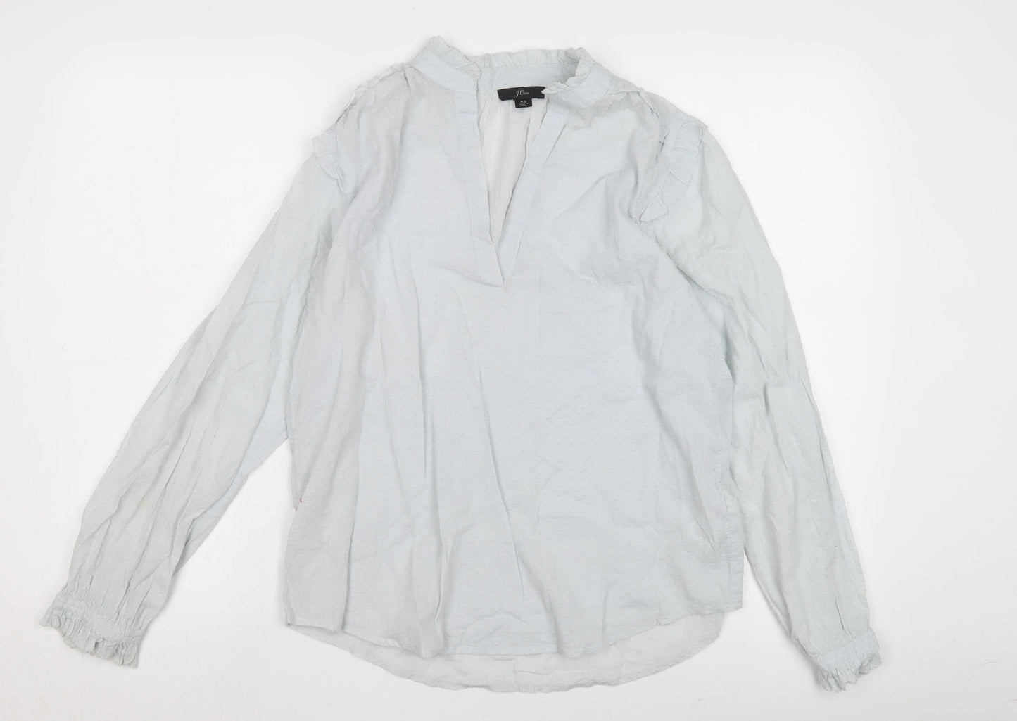Womens UK Size XS J.CREW White Basic Blouse