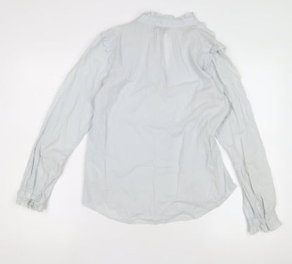Womens UK Size XS J.CREW White Basic Blouse