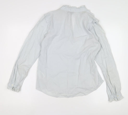 Womens UK Size XS J.CREW White Basic Blouse