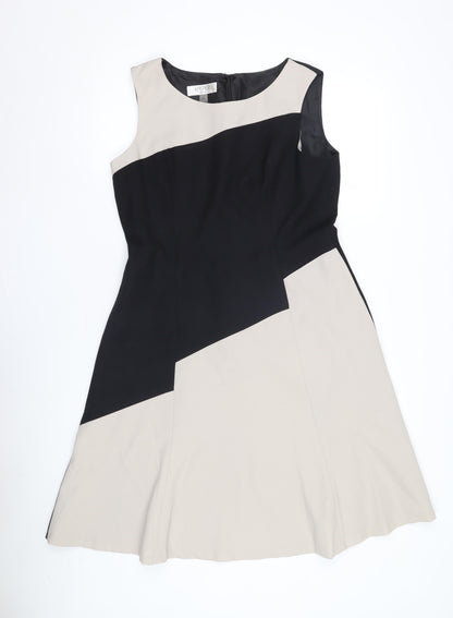 Kasper Women's Colourblock Dress, Size 8, Sleeveless