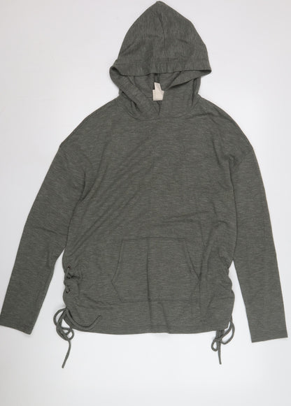 Mossimo Women's Grey Hoodie - Size M, Casual Relaxed Fit