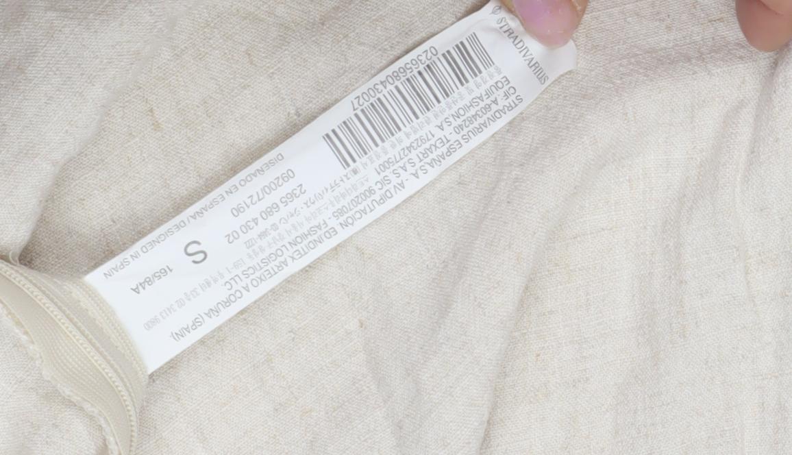 Stradivarius Women's Beige Linen Wide-Leg Halter Jumpsuit