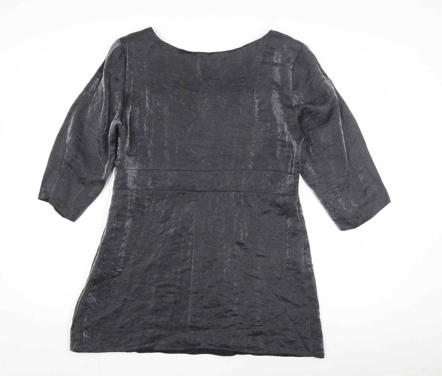 Principles Women's Grey Tunic, Size 14 Petite, Square Neck