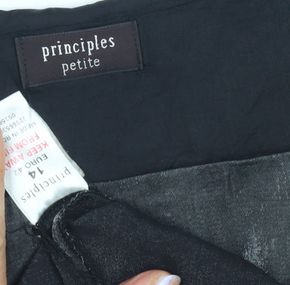 Principles Women's Grey Tunic, Size 14 Petite, Square Neck