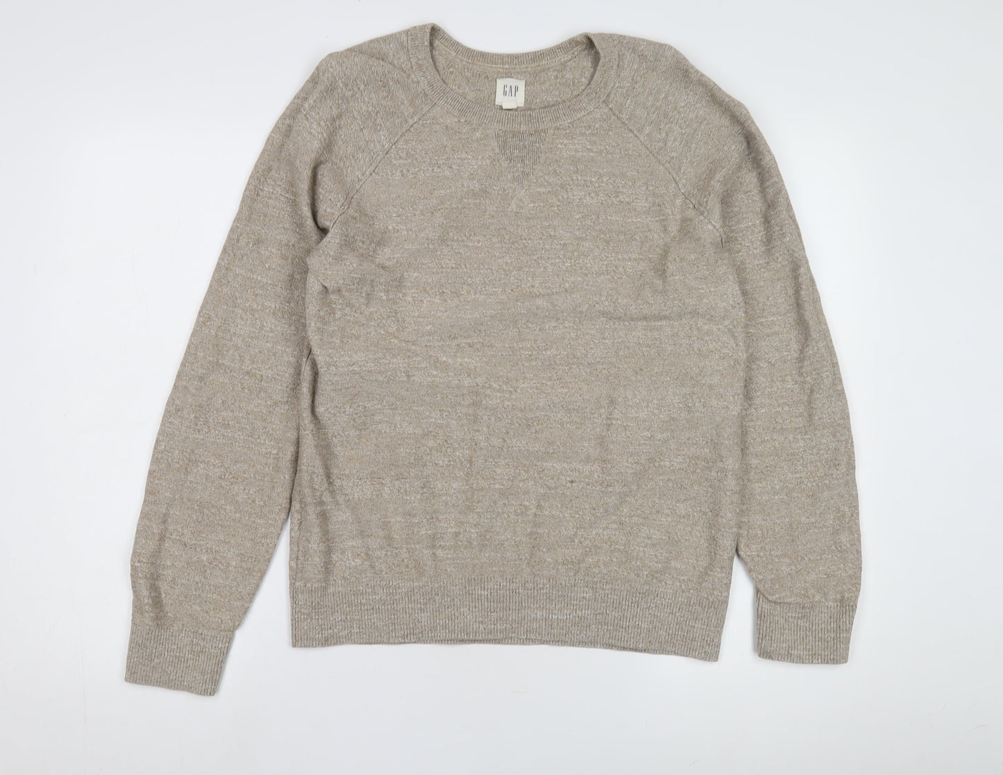 Gap Beige Men's Medium Pullover Jumper, Classic Knit