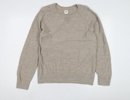Gap Beige Men's Medium Pullover Jumper, Classic Knit