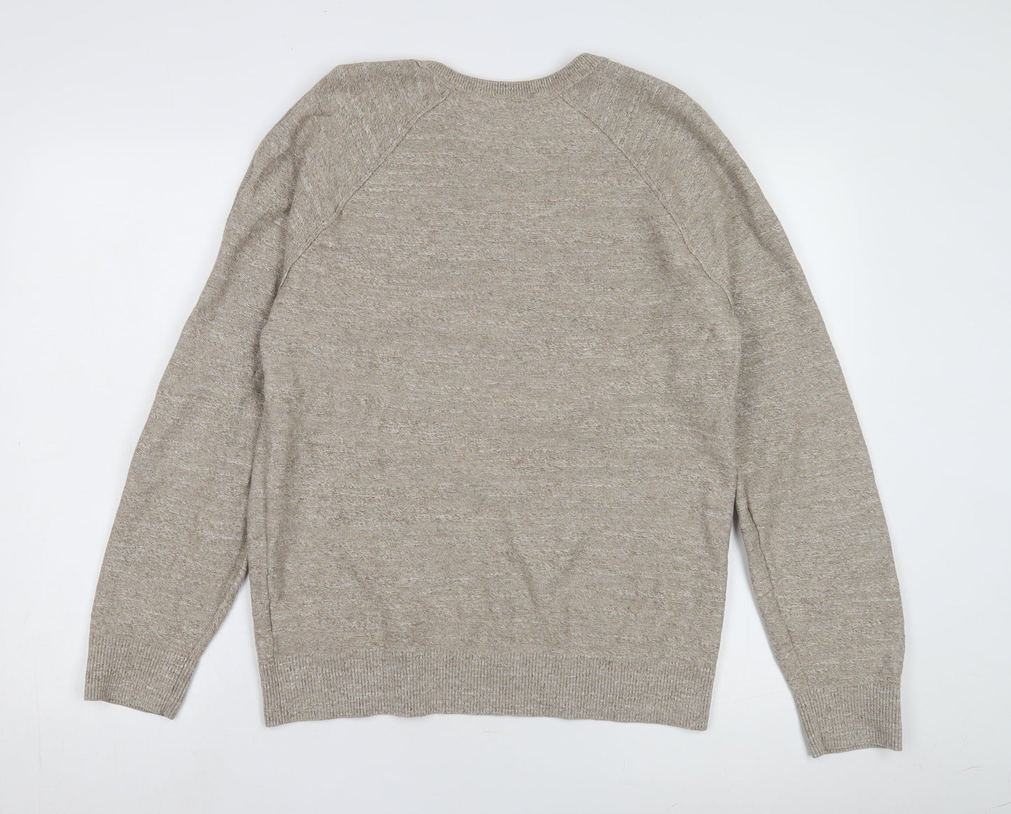 Gap Beige Men's Medium Pullover Jumper, Classic Knit