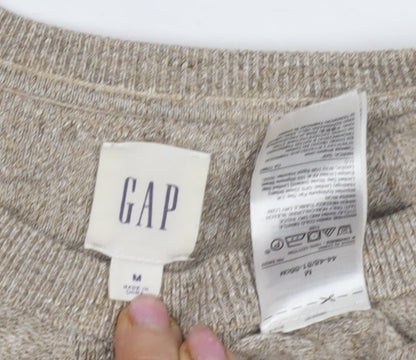 Gap Beige Men's Medium Pullover Jumper, Classic Knit