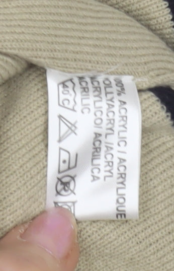 LUCA Men's Beige Striped Knit Jumper, Size S